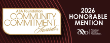 ABA Community Commitment Award Honorable Mention